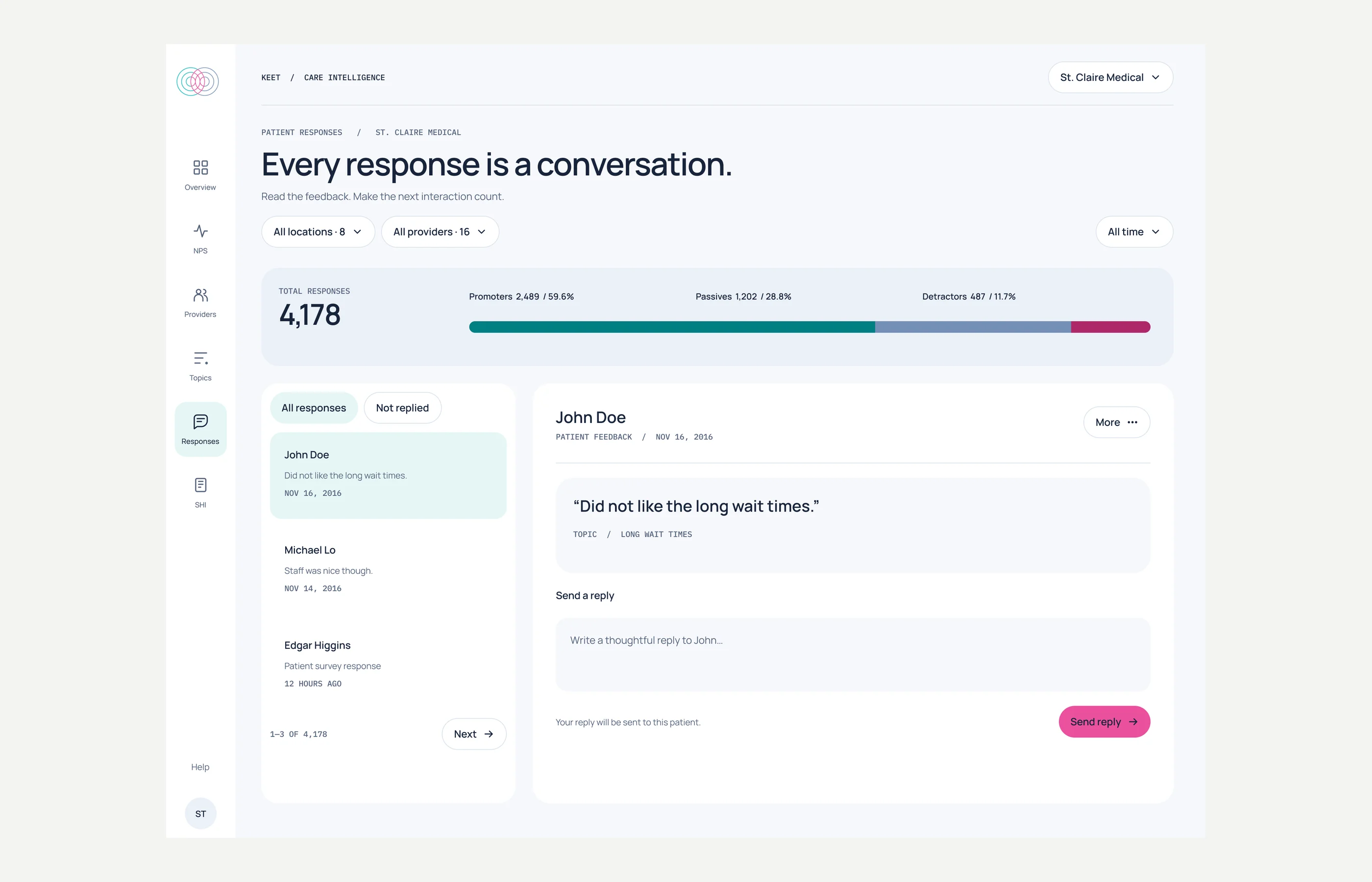 Patient responses